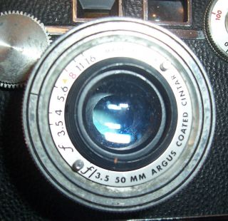Argus C3 Brick Rangefinder 50mm Coated Cintar Lens Photo Picture Bakelite Camera 4