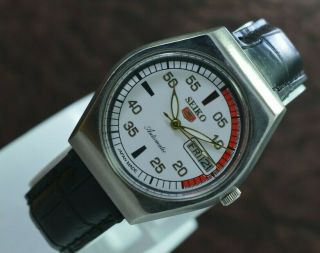 Vintage Seiko 5 Day Date 17 Jewels 6309 Movement Wrist Watch 2
