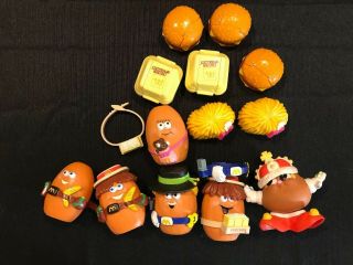 Vintage Mcdonalds Nugget Character And Dress Up Toys With Transformers