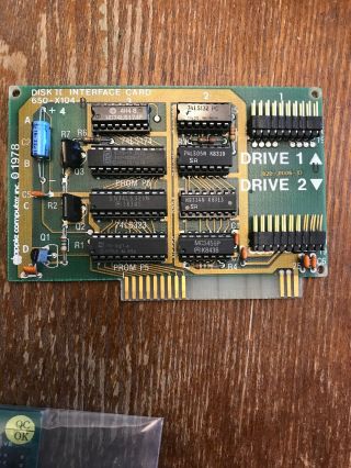 Apple Disk Ii 5 1/4 Floppy Interface Card 1978 650 - X104 B