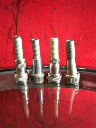Four Vintage 1950 ' s microphone cable 5/8 amphenol connectors Switchcraft old 5 3