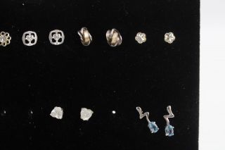 20 x Vintage.  925 Sterling Silver EARRINGS inc Gemstone Studs & Drops (31g) 4