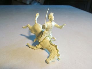 Vintage Marx Custer/giant Fort Apache Cream Falling Horse With Rider