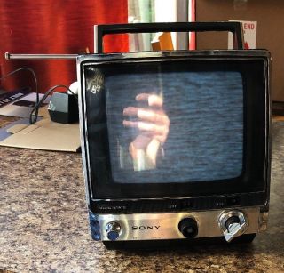 Vintage Sony Solid State Television Model Tv - 760 Made In Japan 1975