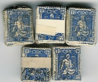 Ireland 1945 Thomas Davis 2 1/2d Blue.  Vintage Kiloware.  500 Stamps