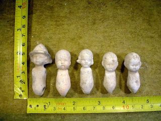 5 X Excavated Vintage Pipe Clay Doll Bodys Size 1.  6 - 2 " Inch Age 1930 A 11751