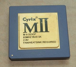 Cyrix Mii - 333gp 333mhz (83 X 3) Gold Cpu
