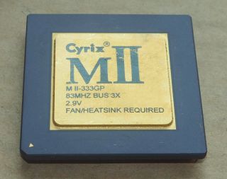 Cyrix MII - 333GP 333Mhz (83 X 3) gold cpu 2