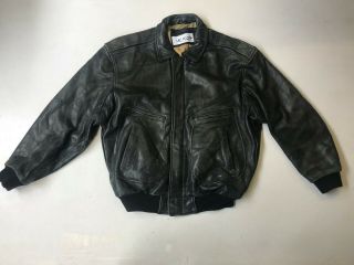 Kunsak Mens Vintage Leather Motorbike Jacket Black Extra Large (mc1024)