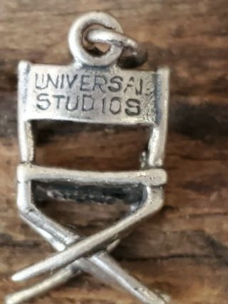 Vintage Sterling Silver Universal Studios Director Chair Pendant Charm