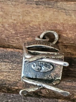 Vintage Sterling Silver Universal Studios Director Chair Pendant Charm 3