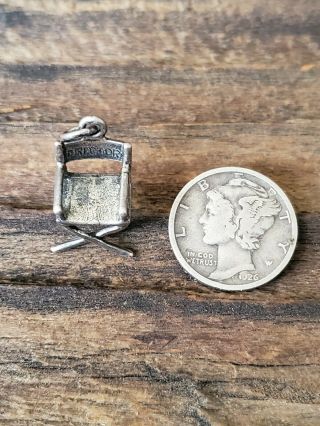 Vintage Sterling Silver Universal Studios Director Chair Pendant Charm 5