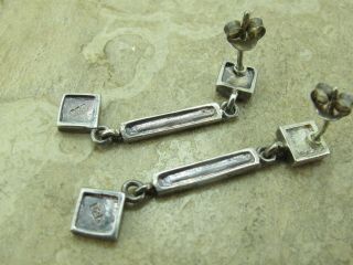 Vintage Sterling Silver 925 & Marcasite Drop Earrings 4