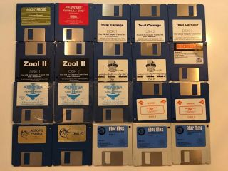 Bulk Zool Ii Games 20 Disk Pack Commodore Amiga 3.  5 " Disks A500 A1200