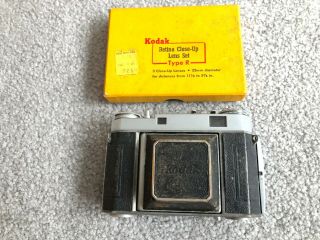 Kodak Retina Iia 35mm Camera W Schneider 50/2 Lens W/ Type R Closeup Lens Kit