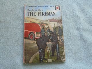 Vintage 1962 Lady Bird Book People At Work Firemen Series 606b