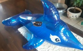 Vintage Whale / Dolphin Swimming Pool Float - Raft Pool Toy Inflatable 6 