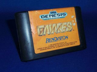 Vintage Authentic Sega Genesis Gaiares Video Game Cartridge (1990 Renovation)