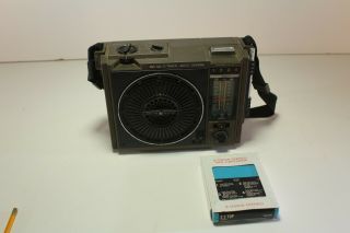 Vintage General Electric Portable Radio / 8 Track Player Boom Box Model 3 - 5507c