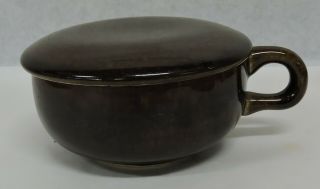 Vtg Russel Wright American Modern Black Chutney/brown Coffee Cup & Cover/lid - 1