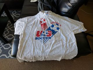 Vintage Adidas Us Soccer T - Shirt (size Xl - Fits Like 2xl)