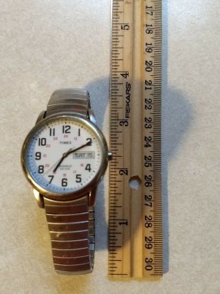 Vintage Men ' s Timex Indiglo Millitary Dial Watch Battery 2