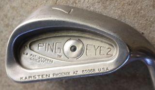 Vintage Ping Eye 2 Black Dot 7 Iron Steel Shaft Rh Regular Flex Karsten Zz Lite