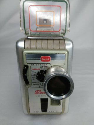 Vintage 1950 ' s Kodak Brownie 8mm Movie Camera II 1.  3mm f/2.  7 Lens 2