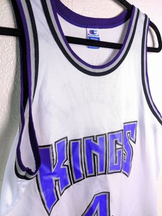 Vtg Champion Sacramento Kings Chris Webber 4 Basketball Jersey Size 40 Medium 2