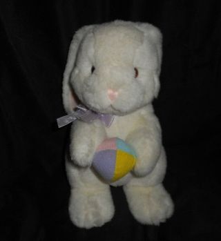 11 " Vintage Plush Creations Musical Bunny Rabbit Egg Wind Up Stuffed Animal Toy
