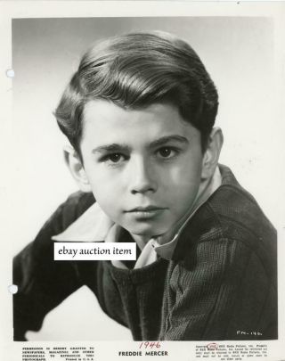 Freddie Mercer Classic Child Actor Vintage 8x10 Photo 1940s Movie Star (s1519)