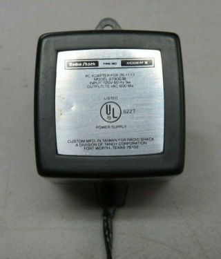 Radio Shack Trs Modem Ii Ac Adapter For 26 - 1173 Modle 8790038