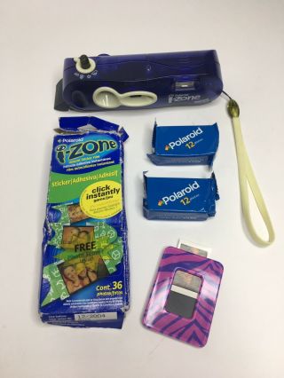 Polaroid I - Zone Instant Pocket Camera With 2 Pkgs Film And Bonus Magnet Frame