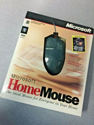 Vintage Microsoft Home Mouse With Arcade Serial Port Vtg Mouse Ms04589