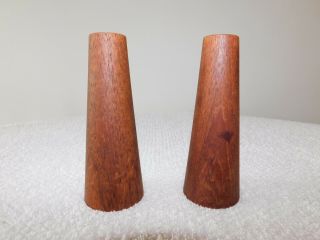 Vintage Mid - Century Modern Wooden Salt And Pepper Shakers