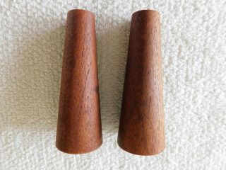 Vintage Mid - Century Modern Wooden Salt and Pepper Shakers 2