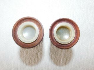 Vintage Mid - Century Modern Wooden Salt and Pepper Shakers 5