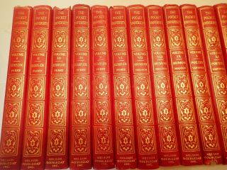 THE POCKET UNIVERSITY 23 volumes Red leather1924 - 1925 Nelson Doubleday,  Inc 2