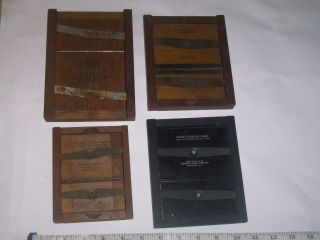 4 Wood Negative Frames Eastman Kodak Co,  Agfa Ansco Brighamton,  Rocheaster N.  Y.