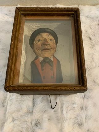 Handmade Vintage Marionette Moving Mouth Figure In A Box
