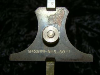 Vintage B&S Brown & Sharp 599 - 615 - - 60 - 1 Depth Gauge Ruler Type 0 - 5 