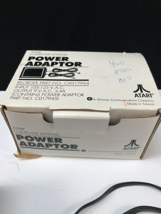 Vintage Atari 8 - Bit Computer Power Supply CA017964 OEM 400 800 XL 2