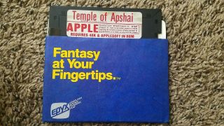 Vtg Apple Ii 5.  25 Floppy Disk Software Computer Game Temple Of Apshai Trs - 80 91