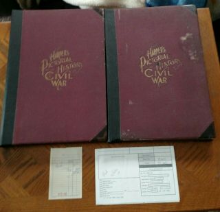 2 Vol Set 1894 Harpers Pictorial History Of The Civil War Mcdonell