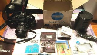 Minolta X - 700 35mm Camera W/sigma Zoom 35 - 70mm Lens,  Camera Case And More