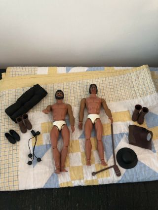 Vtg 1971 Big Jim Wolf Pack Figures The Whip & Chief Tankua W/ Some Accessories