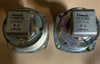2 Vintage Coral Horns Tweeter 2h - 15a From Bx - 300 8 Ohm Drivers