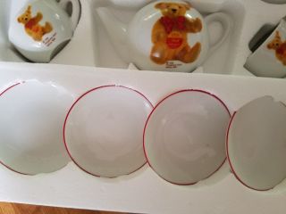 ❤VINTAGE STEIFF 1988 Child ' s Porcelain Tea Set Teddy Bear (8605/15) - 16 Piece❤ 5