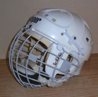 Vintage Cooper Ice Hockey Helmet - Cooper Sk 2000 M - White - Adult Medium