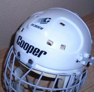 Vintage Cooper Ice Hockey Helmet - Cooper SK 2000 M - White - Adult Medium 2